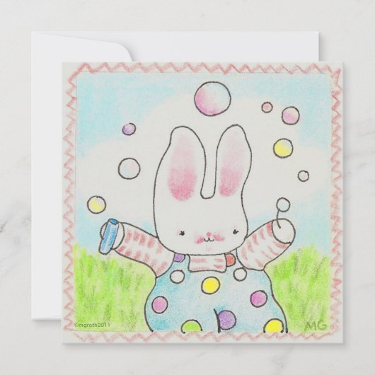 invitation de lapin bulle (Devant)
