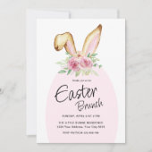Invitation de lapin de brunch de Pâques (Devant)