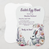Invitation de lapin de chasse aux œufs de Pâques (Devant / Derrière)