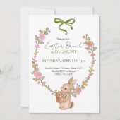 Invitation de lapin de fête de Pâques et chasse au (Devant)