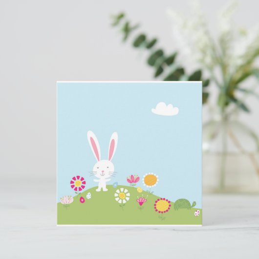 Invitation de lapin de Pâques (Debout devant)