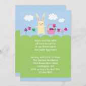 Invitation de lapin de Pâques (Devant / Derrière)