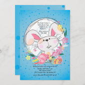 Invitation de lapin de Pâques (Devant / Derrière)