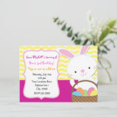 Invitation de lapin de Pâques de printemps pour fi (Debout devant)