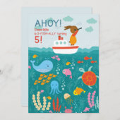 Invitation de lapin Sea Voyager (Devant / Derrière)