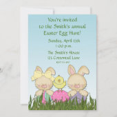 Invitation de lapins de Pâques (Devant)
