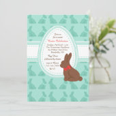 Invitation de lapins de Pâques (Debout devant)