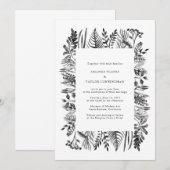 Invitation de l'aquarelle botanique (Devant / Derrière)