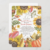 Invitation de l'aquarelle d'automne (Devant / Derrière)