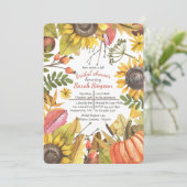 Invitation de l'aquarelle d'automne (Debout devant)