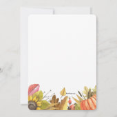 Invitation de l'aquarelle d'automne (Dos)