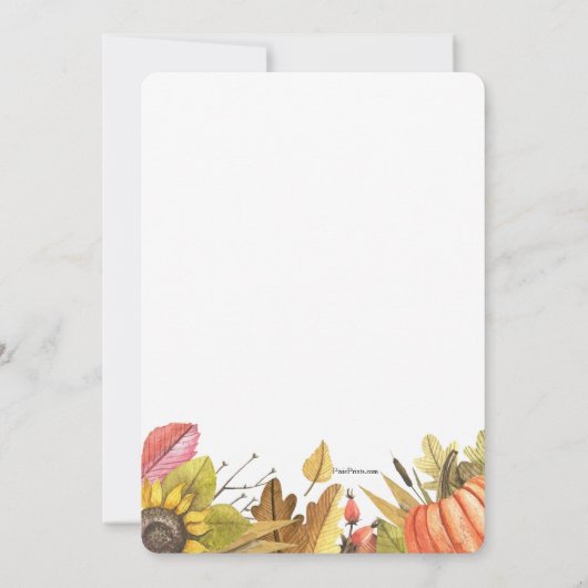 Invitation de l'aquarelle d'automne (Dos)