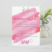 Invitation de l'aquarelle de Galentine (Debout devant)
