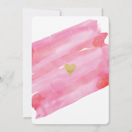 Invitation de l'aquarelle de Galentine (Dos)