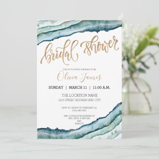 Invitation de l'aquarelle rustique (Debout devant)