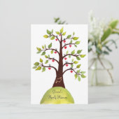 Invitation de l'arbre cardiaque de l'aquarelle de  (Debout devant)