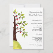 Invitation de l'arbre cardiaque de l'aquarelle de  (Dos)