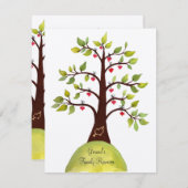 Invitation de l'arbre cardiaque de l'aquarelle de  (Devant / Derrière)