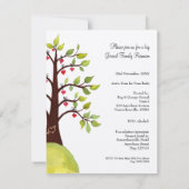 Invitation de l'arbre cardiaque de l'aquarelle de  (Dos)