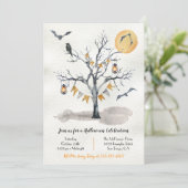 Invitation de l'arbre de fête d'Halloween (Debout devant)