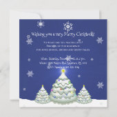 Invitation de l'arbre de Noël bleu (Dos)