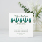 Invitation de l'arbre de Noël bleu (Debout devant)