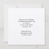 Invitation de l'Arbre de Vacances Noir et Argent (Dos)