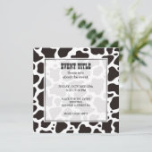 Invitation de l'Arrière - plan Motif de vache (Debout devant)