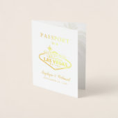 Invitation de Las Vegas Mariage Passport (Devant)