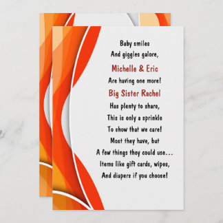 Invitation de l'aspersion de bébé