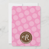 Invitation de l'aspersion de bébé (Dos)