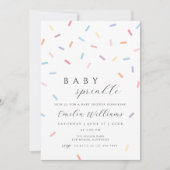 Invitation de l'aspersion de bébé | Baby shower d' (Devant)
