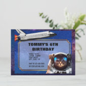 Invitation de l'astronaute Cat Space (Debout devant)