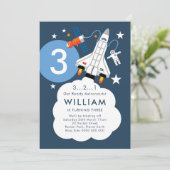 Invitation de l'astronaute Rocket Space Shuttle (Debout devant)