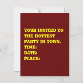 Invitation de lave volcanique hawaïenne (Dos)