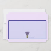 Invitation de Lavender Bouquet (Dos)