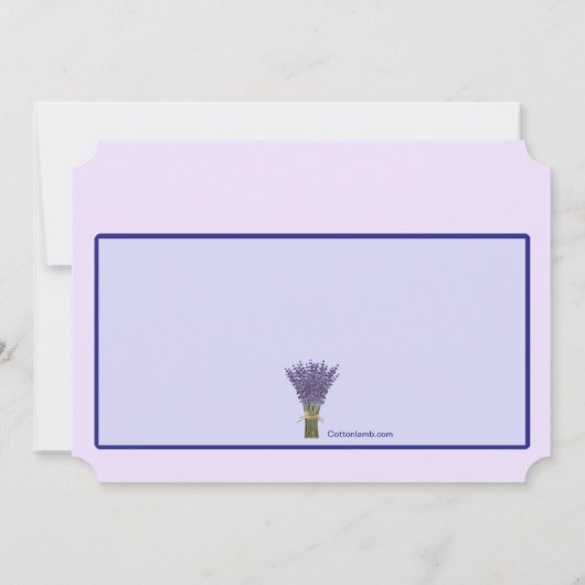 Invitation de Lavender Bouquet (Dos)