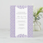 Invitation de Lavender Mariage damassé (Debout devant)