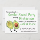 Invitation de l'Avocado Couple Genre Reveval Party (Devant)