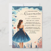 Invitation De L'Eau La Vie Du Poisson Sous La Quinceanera (Devant)