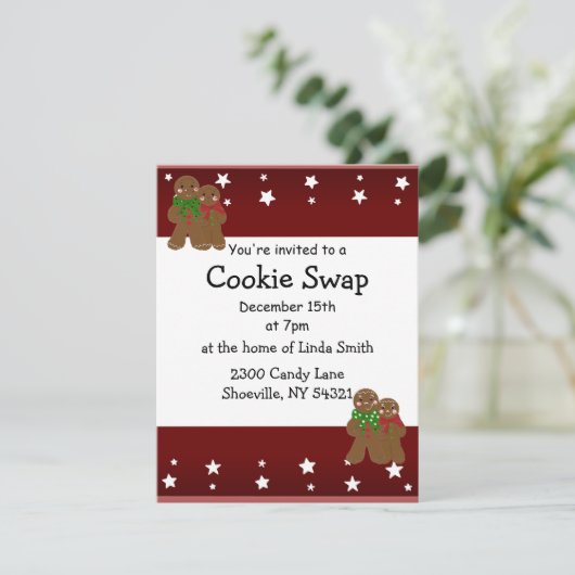 Invitation de l'échange de cookies de Noël (Debout devant)