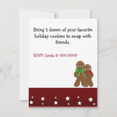 Invitation de l'échange de cookies de Noël (Dos)