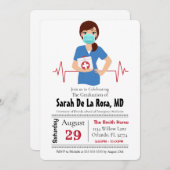 Invitation de l'école Médicale de Red Headed Girl (Devant / Derrière)