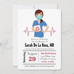 Invitation de l'école Médicale de Red Headed Girl