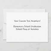 Invitation de l'école primaire Épreuve de jeu de l (Dos)