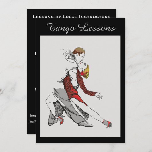 Invitation de leçons de tango (Devant / Derrière)