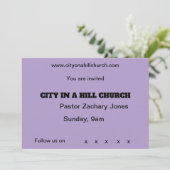 Invitation de l'église (Debout devant)