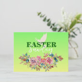 Invitation de l'église de Pâques fleurie verte et (Debout devant)