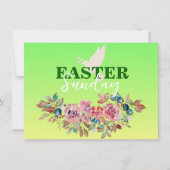 Invitation de l'église de Pâques fleurie verte et (Devant)
