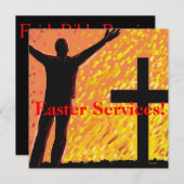 Invitation de l'église des Services de Pâques (Devant / Derrière)
